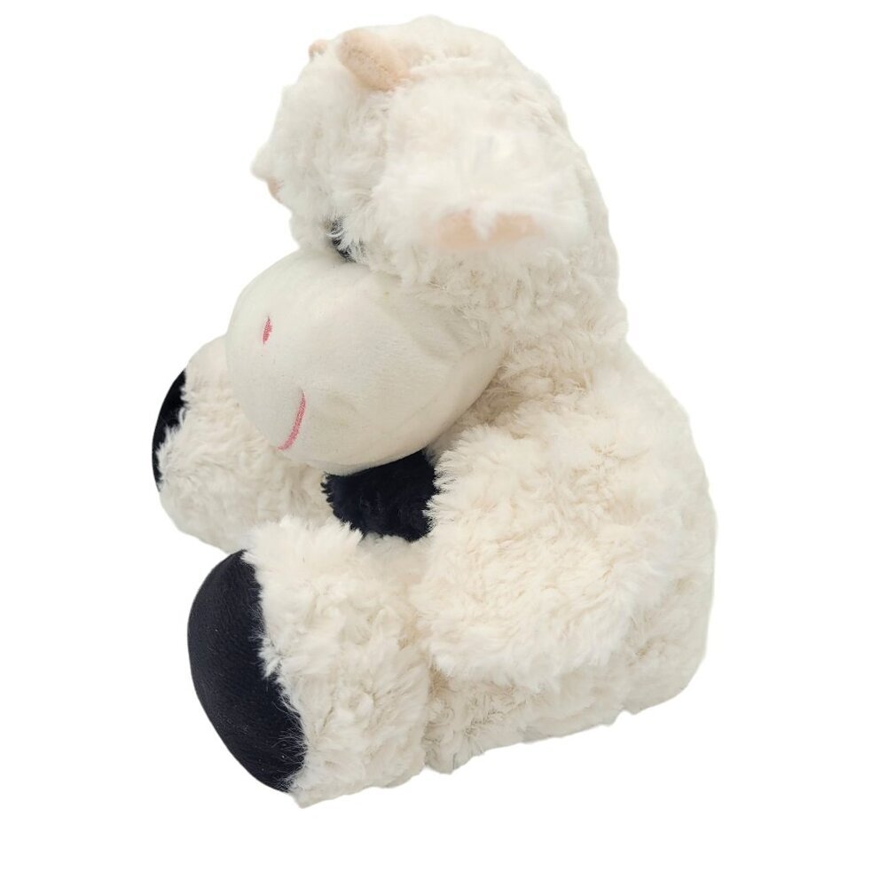 This & That Cow Hand Puppet 10" Black & White Sheepskin Plush Stuffed Toy 3+ - Picture 4 of 7